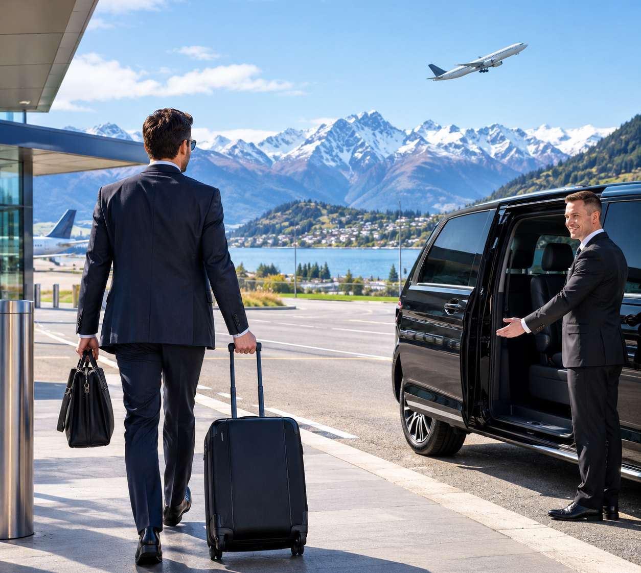Executive chauffeur vehicle in Queenstown