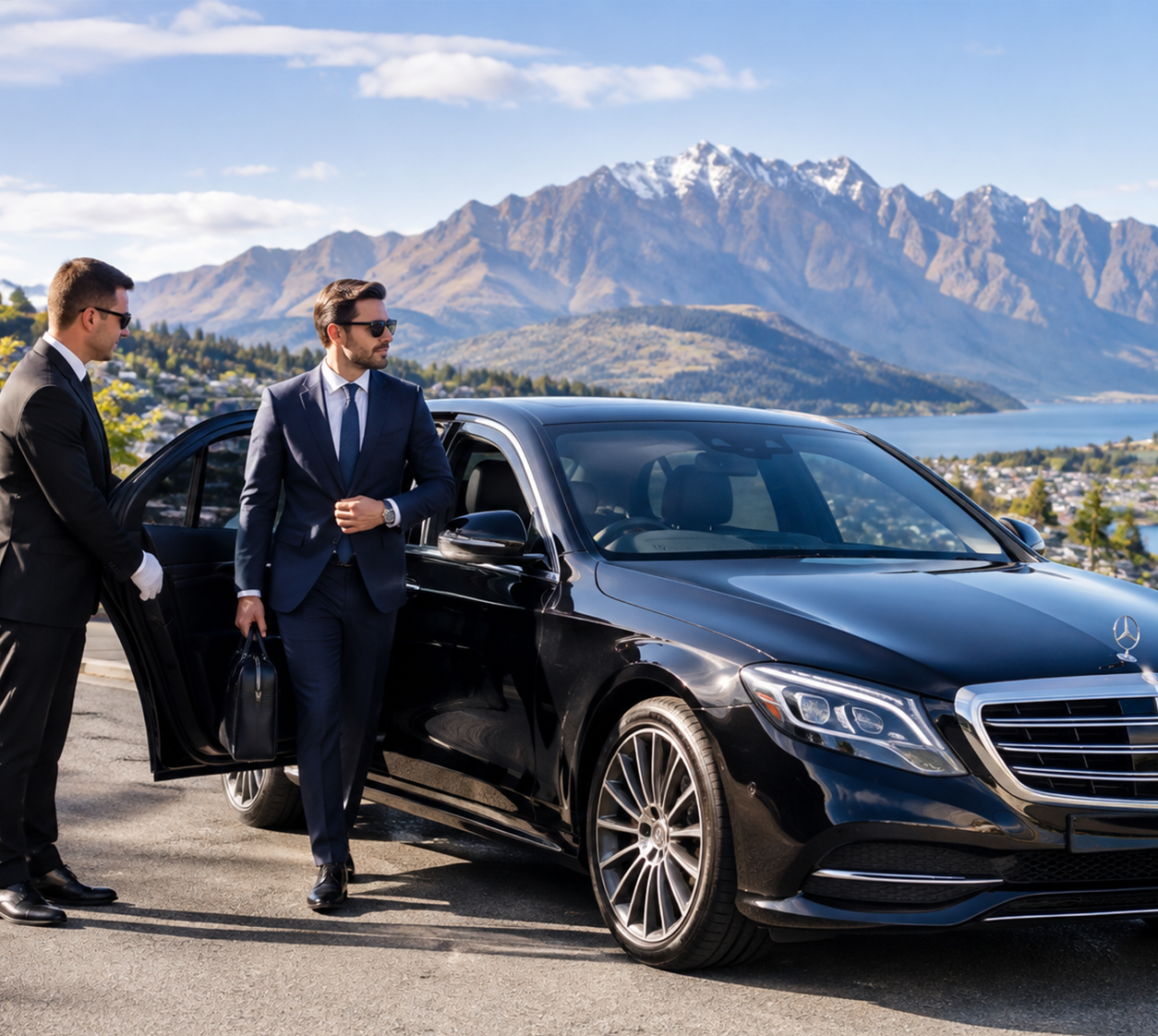 Chauffeur awaiting a corporate client