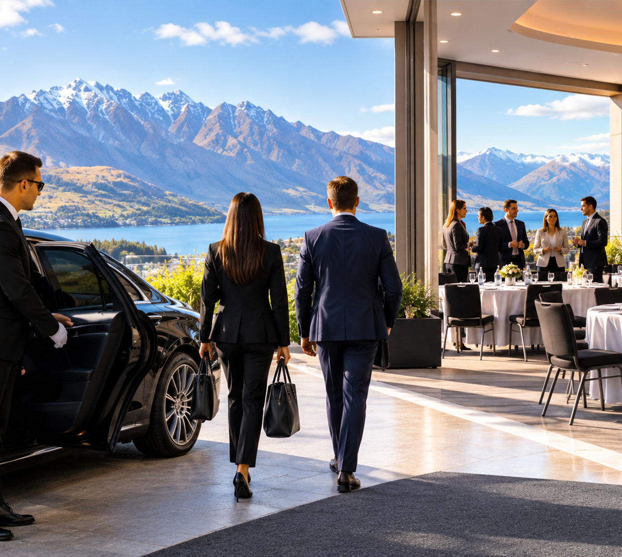 Corporate conference venue transport