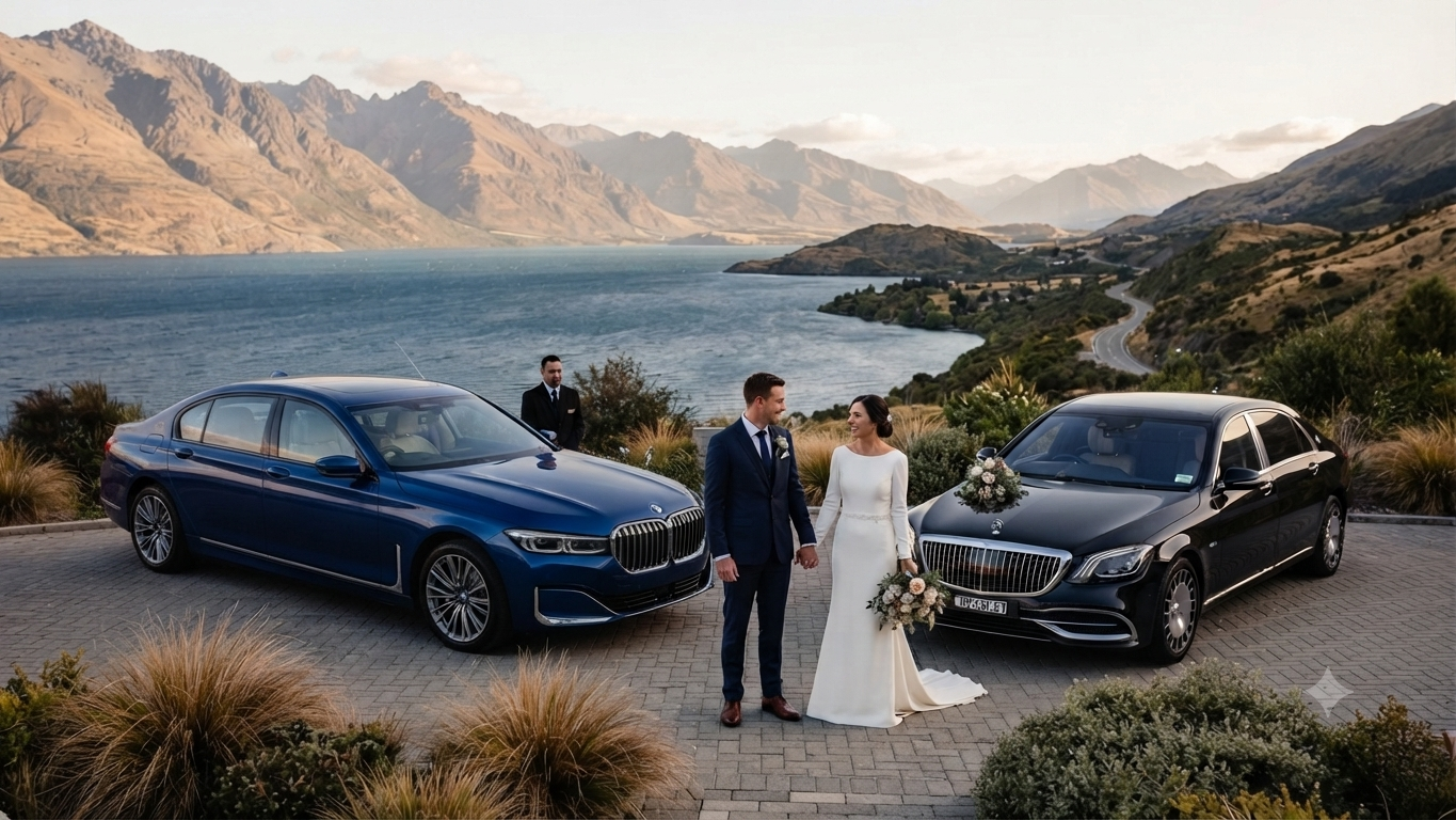 Luxury chauffeur vehicle in Queenstown